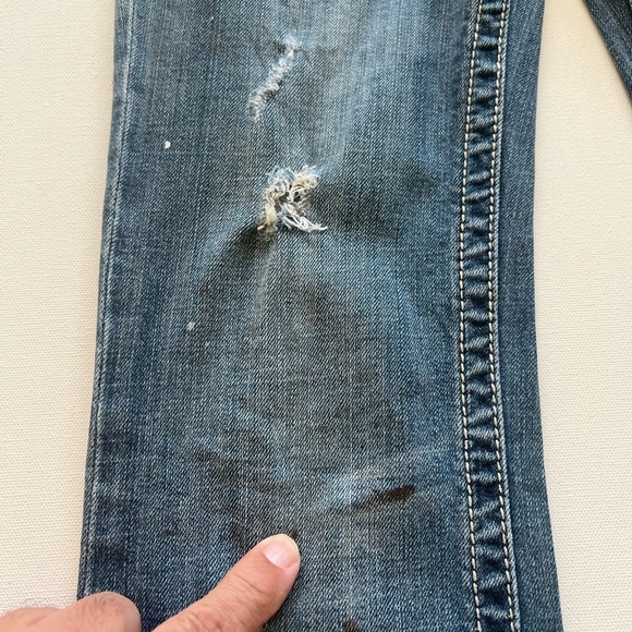 Y2K Miss Me Jean Women Blue Signature Boot Pockets Embellished Bling Size 28x31🔥 - Picture 4 of 16